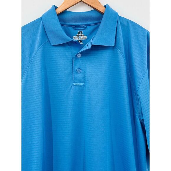 Russell Athletic Team Issue Carolina Blue Polo Mens Large "Dales Sporting Goods" - Picture 3 of 12